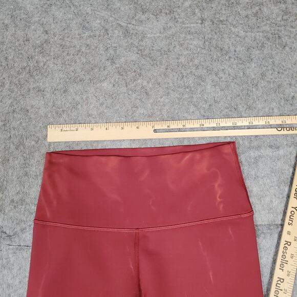 Lululemon Leggings Womens 6 Wunder Train High Rise 25" Sun Bleached Wash Merlot - Picture 2 of 9